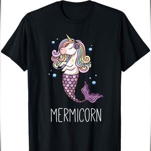 Black Mermicorn T-Shirt Size XL